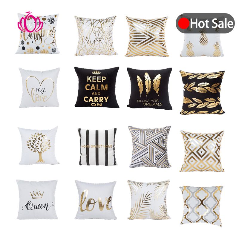 cute gold pillows