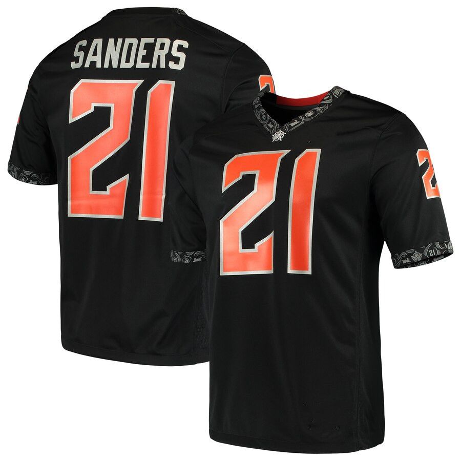 2020 Mens Oklahoma State Cowboys 21 Barry Sanders Jersey Alumni NCAA