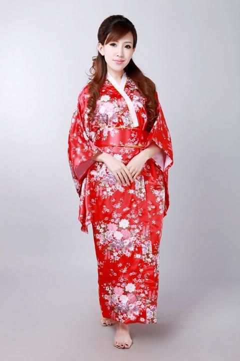 KRUIHAN Niños Yukata Vendimia Estilo Japones Niña Kimono Tradicional Ropa Seda Tela Túnica Desgaste Boda Partido Actuación Vestido 