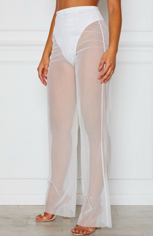 Compra Bikini Transparente De Malla De Playa De Verano Para Mujer Sexy Traje  De Baño Pantalón Largo Pantalón Barato | Entrega Rápida Y Calidad |  Es.Dhgate
