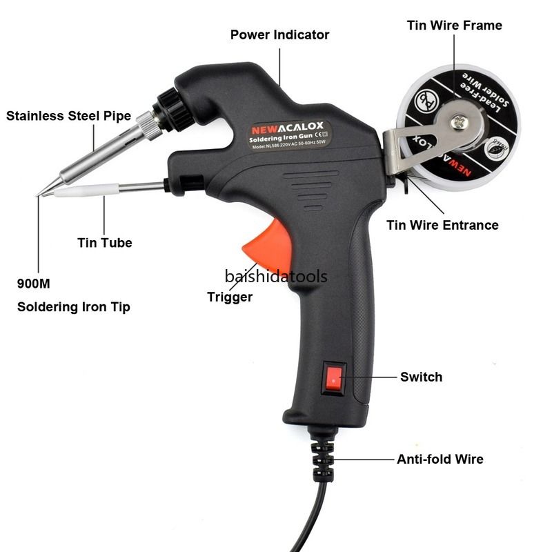 Garosa Hierro de Soldadura Electrónico Herramienta de Reparación de La Estación de Soldadura de Hierro de Soldadura 50w con Elemento Calefactor A1322 5 Hole