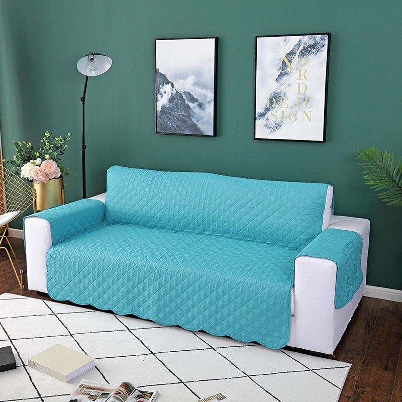 Dog Sofa Cover With Side Pocket Loveseat Armrest Slipcover Couch