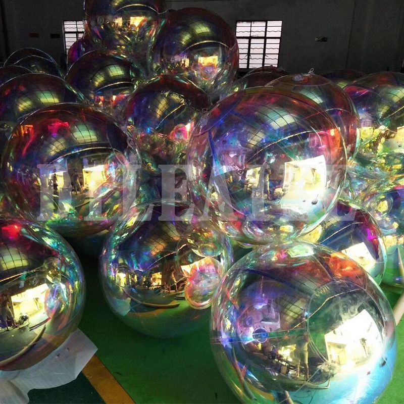 2020 Fancy Design 2m 3m Diameter Inflatable Mirror Ball / Sealed Silver