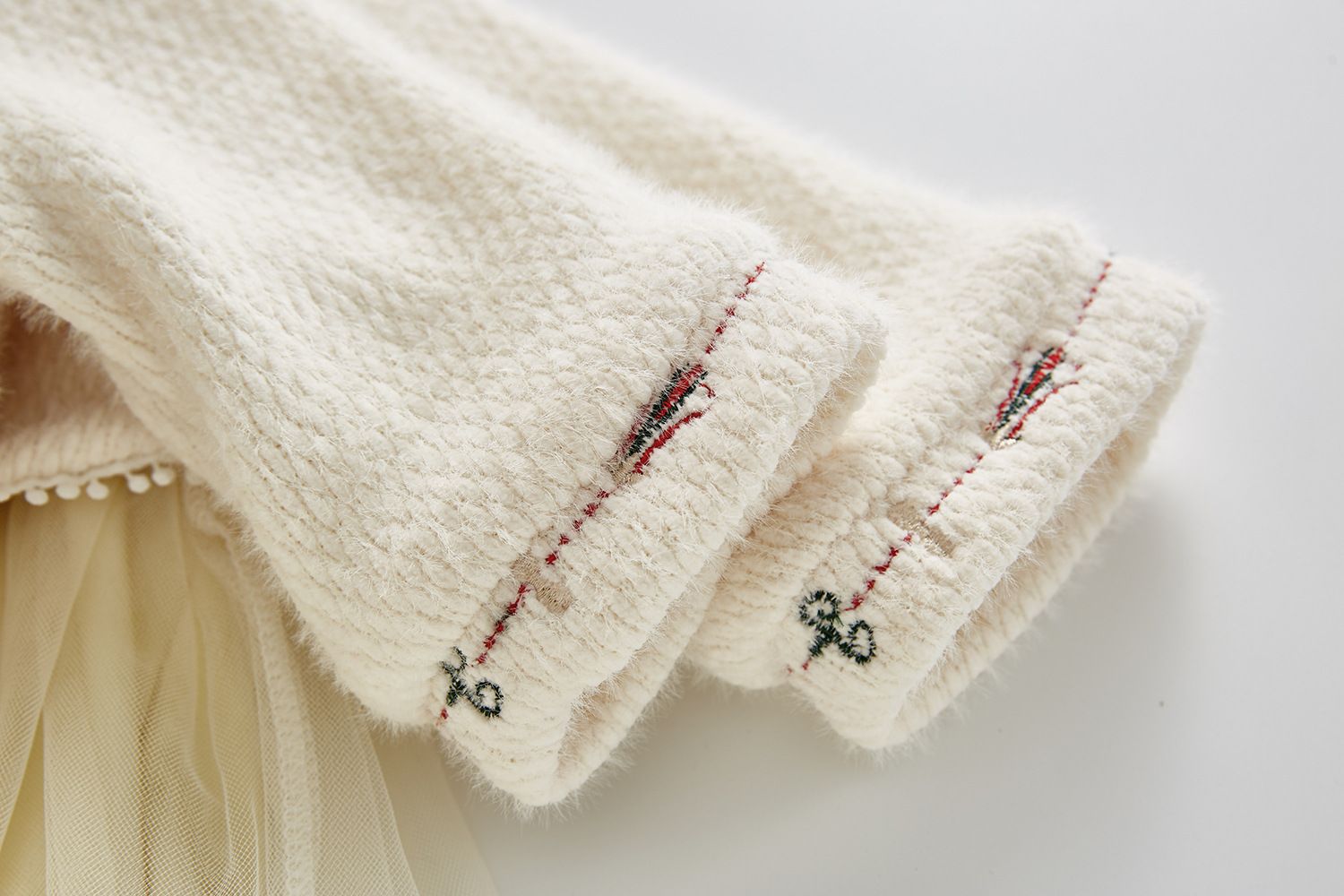 girls ivory frilly socks