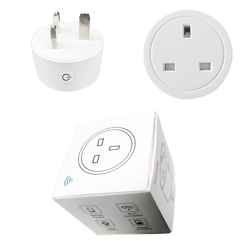 White UK Plug with retail package