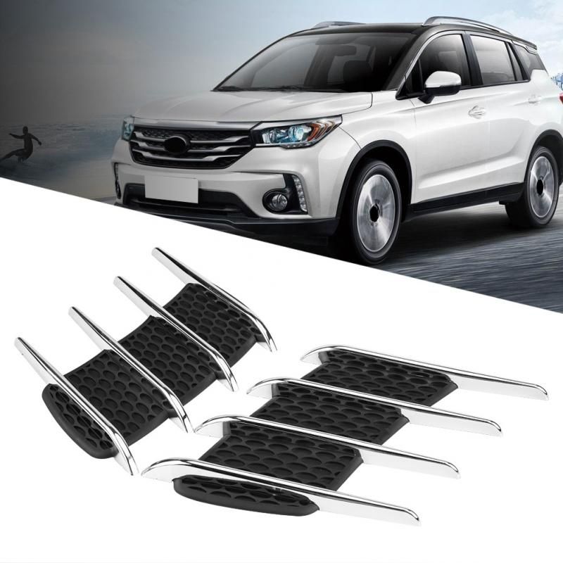 2pcs Air Flow Vent,Universal Car ABS Exterior Hood Side Door Air Flow Vent Cover Intake Grille Decorative Trim Sticker