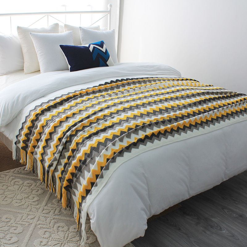 127 170cm 127 220cm Knitted Tassels Sofa Blanket Thread Couch