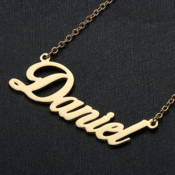 Gold letters with 18inch small chain