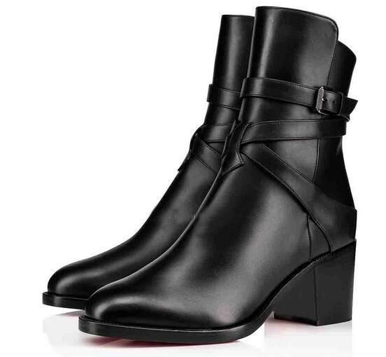 ladies black leather ankle boots uk