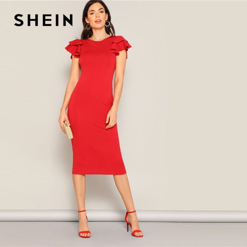 shein abito rosso