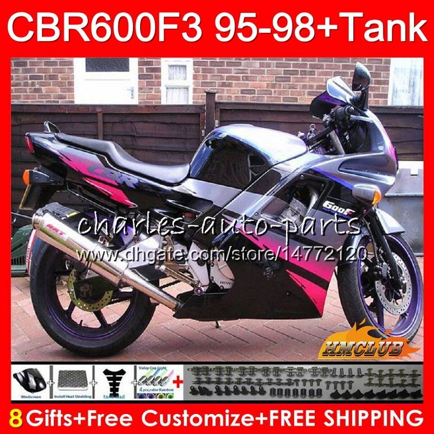 sopa Sin aliento margen Fairing +Tank For HONDA CBR 600F3 CBR600F3 CBR 600 FS F3 41HC.60 600CC  CBR600FS CBR600 F3 95 96 97 98 1995 1996 1997 1998 Rose Black Body From  Charles Auto Parts, $362.62 | DHgate.Com