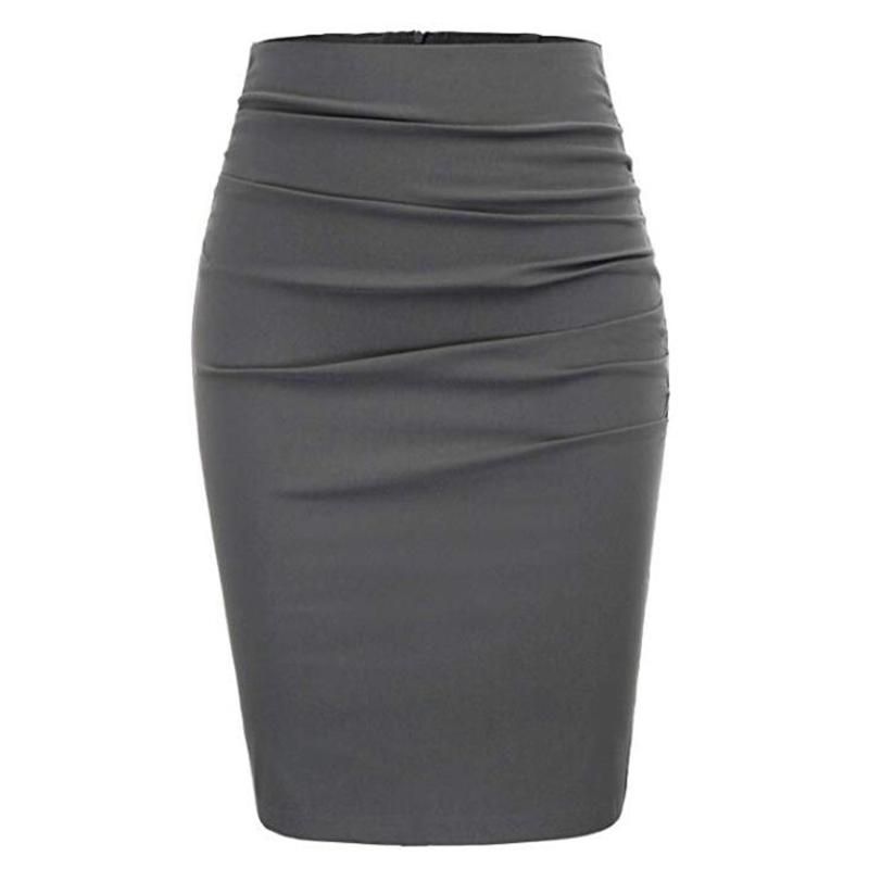 Women's Printed Pencil Maxi Skirt Ladies Long Office Work Elastic Skirts UK 