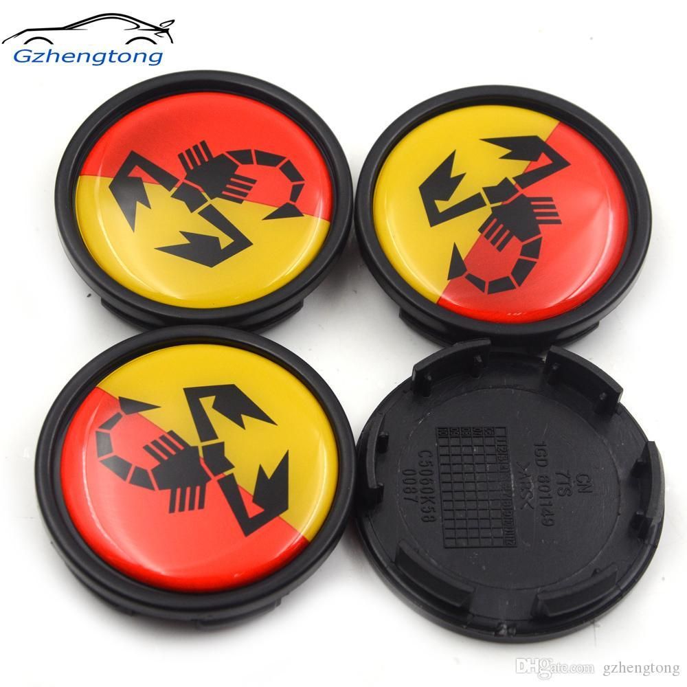 New 4 Piece Silicone Hub Caps Sticker Scorpion Emblem 58 MM