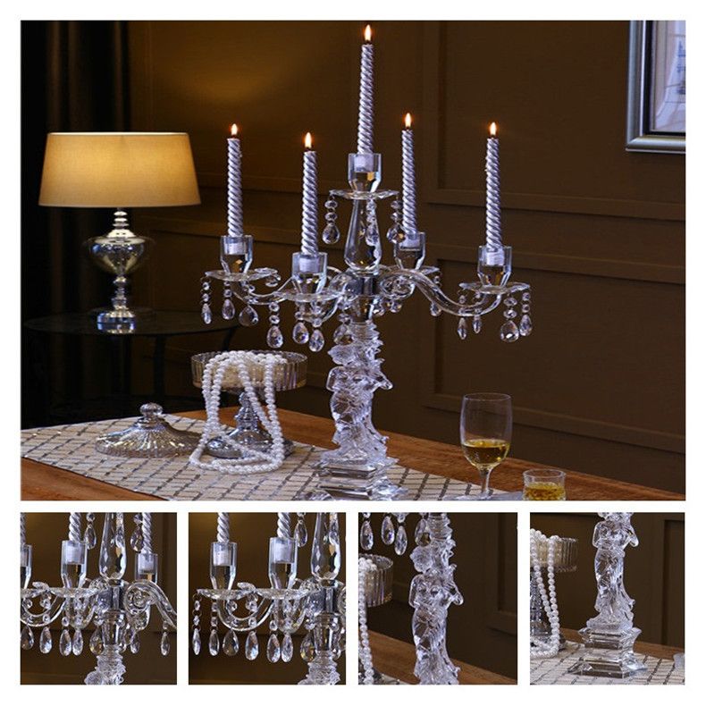 Big Candle Candelabra Glass Wedding Table Centerpieces Decor 90cm