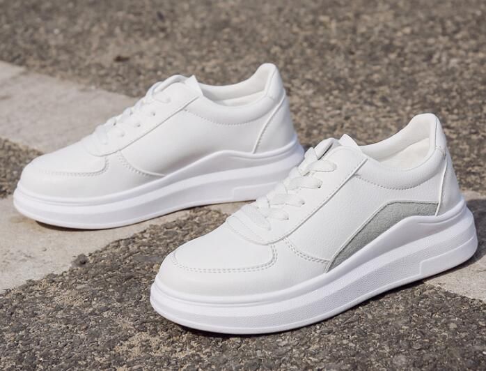 parrilla Favor gloria 2019 Zapatos blancos 2018 Plataforma de primavera Casual antideslizante  para mujer de cuero de la PU