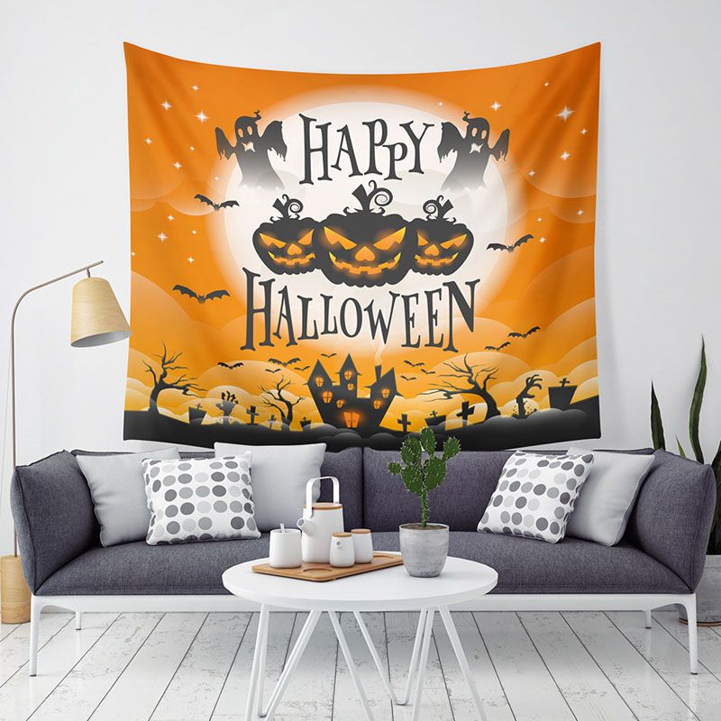 Halloween Pumpkin Tapestry Halloween Trick Treat Horror Ghost Wall