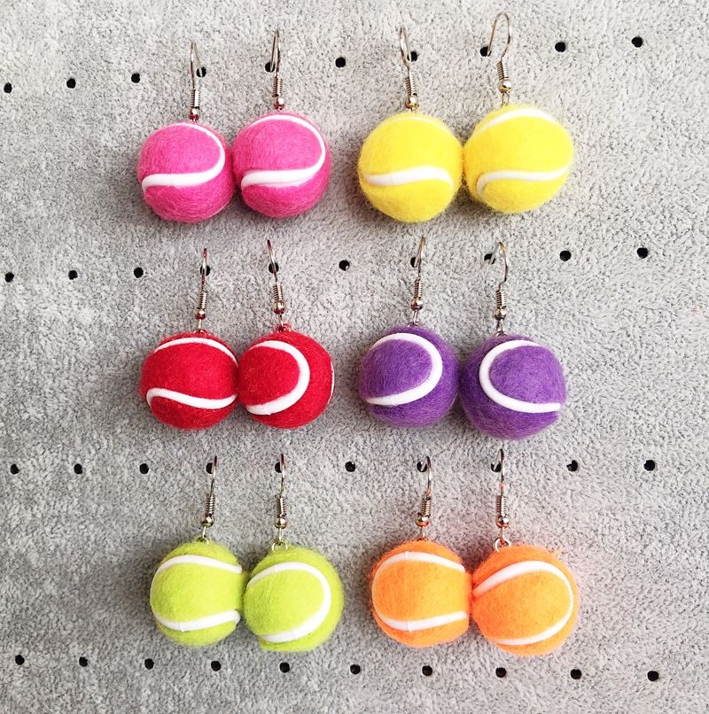 Tennis ball earrings Clearance