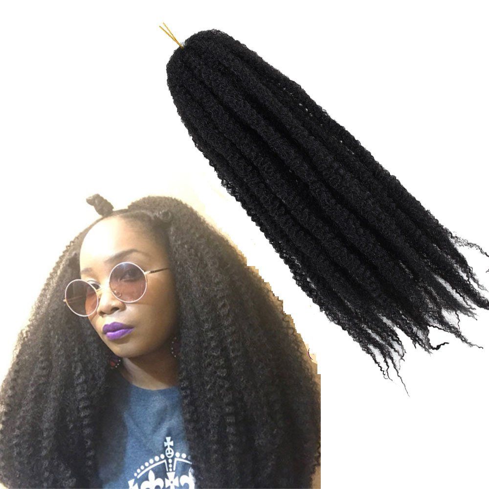2020 Marley Braids 18 Afro Kinky Twist Hair Crochet Braids Ombre