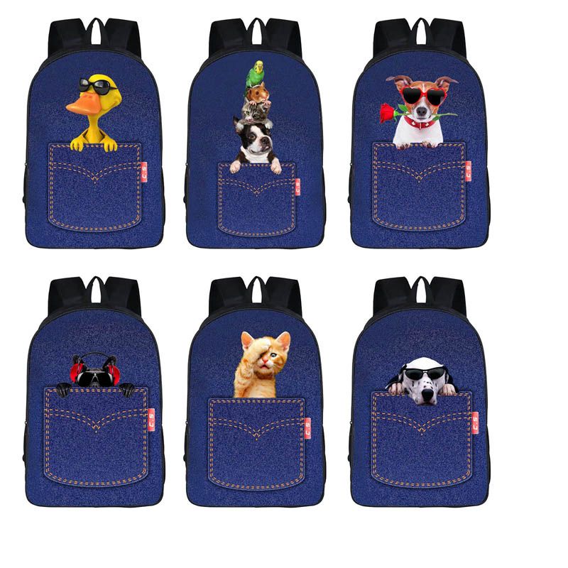 jeans school bag