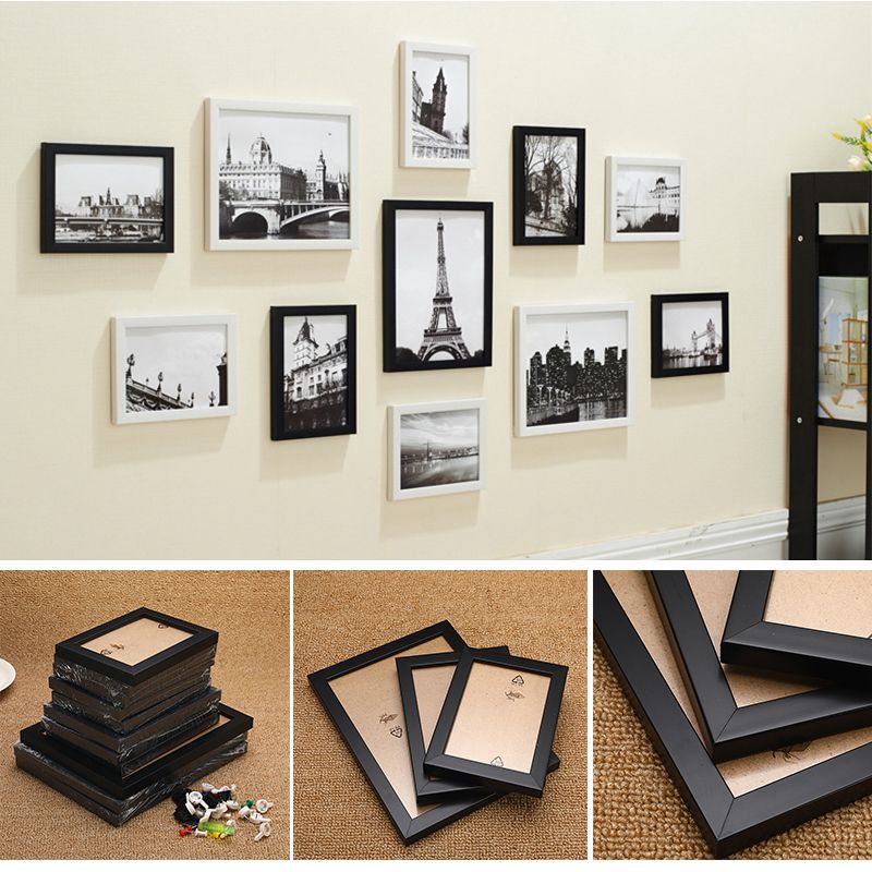 Modern Family Picture Display Hanging Photo Frame Set Art Home
