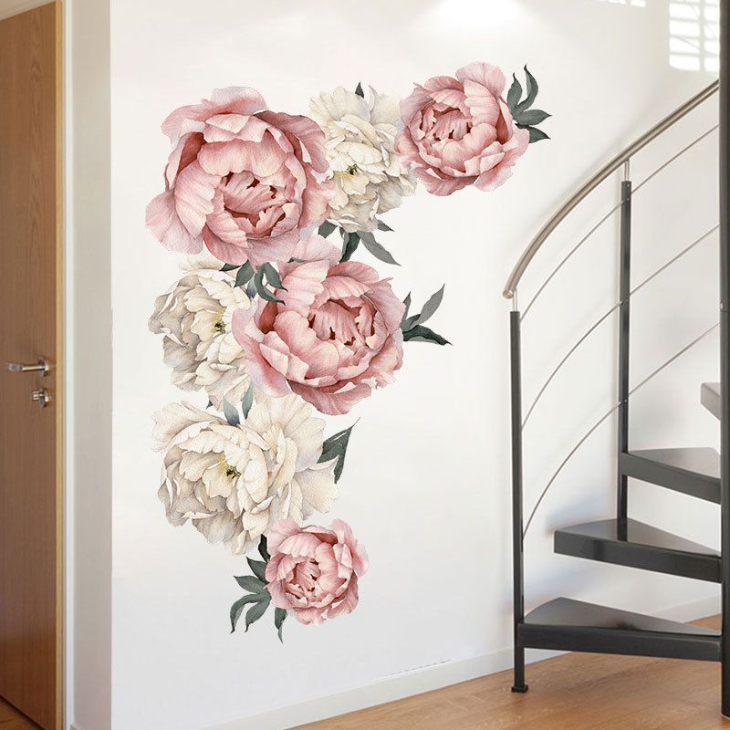 Compre 71 5x102cm Grandes De Color Rosa La Flor Del Peony