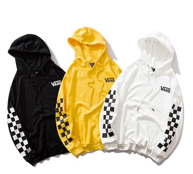 yellow vans checkered hoodie