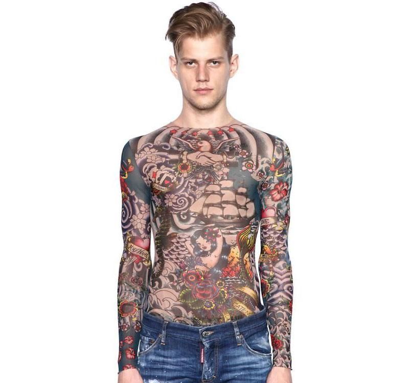 full body tiger tattoo clothing tattoo Tshirt both for man and women fake  tattoo easy take on easy take off
