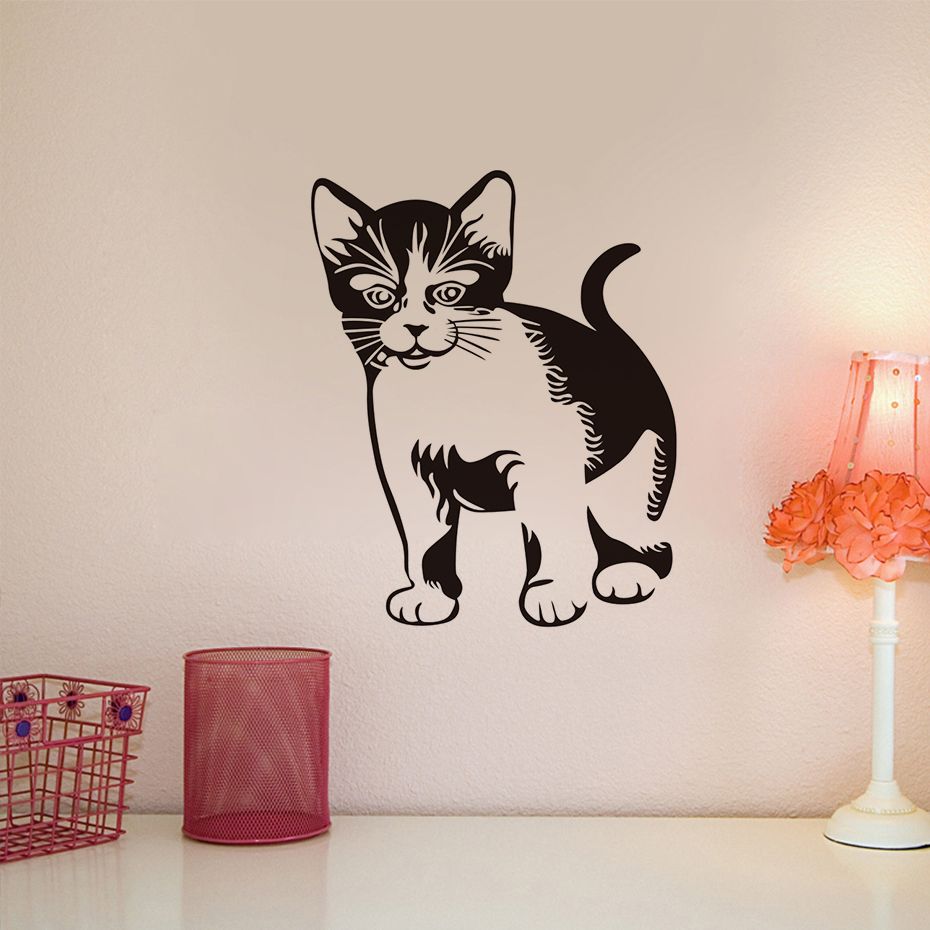 Kitten Cats PVC Removable Wall Stickers Children Room Wall Art Home SELL
