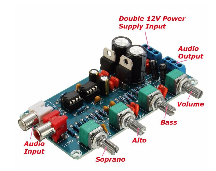 Factory Price HIFI OP AMP Amplifier NE5532 Preamplifier Volume Tone
