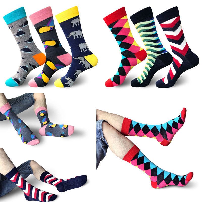 2021 Brand New Mens Happy Socks Striped Plaid Diamond Cherry Socks Men Combed Cotton Calcetines Largos Hombre Football Socks From Gl8888 4 57 Dhgate Com