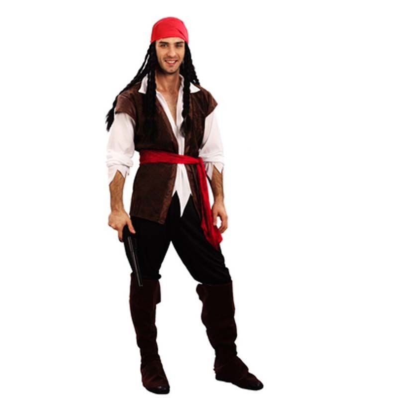 Captain Hook Pirate Adult Mens Fancy Dress Up Party Cosplay Halloween Costume