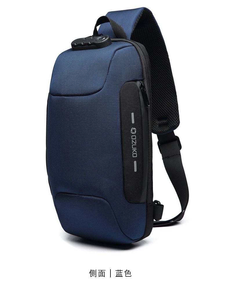 Bolsa De Mensajero Usb Bolso De Hombro Impermeable Para Homb Bolsa De Mensajero Usb Bolso De Hombro Impermeable Para Homb