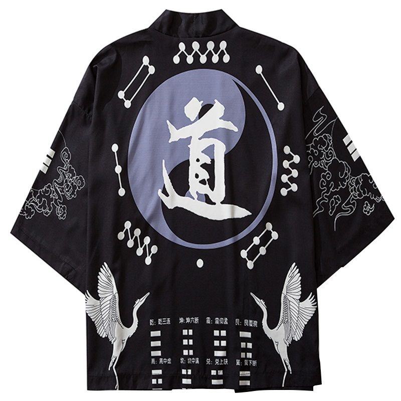 Japanese Kimono Jacket Chinese Five Elements Bagua Harajuku 2020 Hip ...