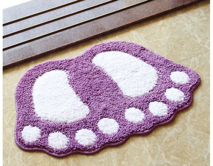purple non slip bath mat