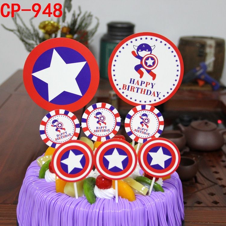 New Baking Birthday Cake Flag Kids Birthday Party Cake Decorations