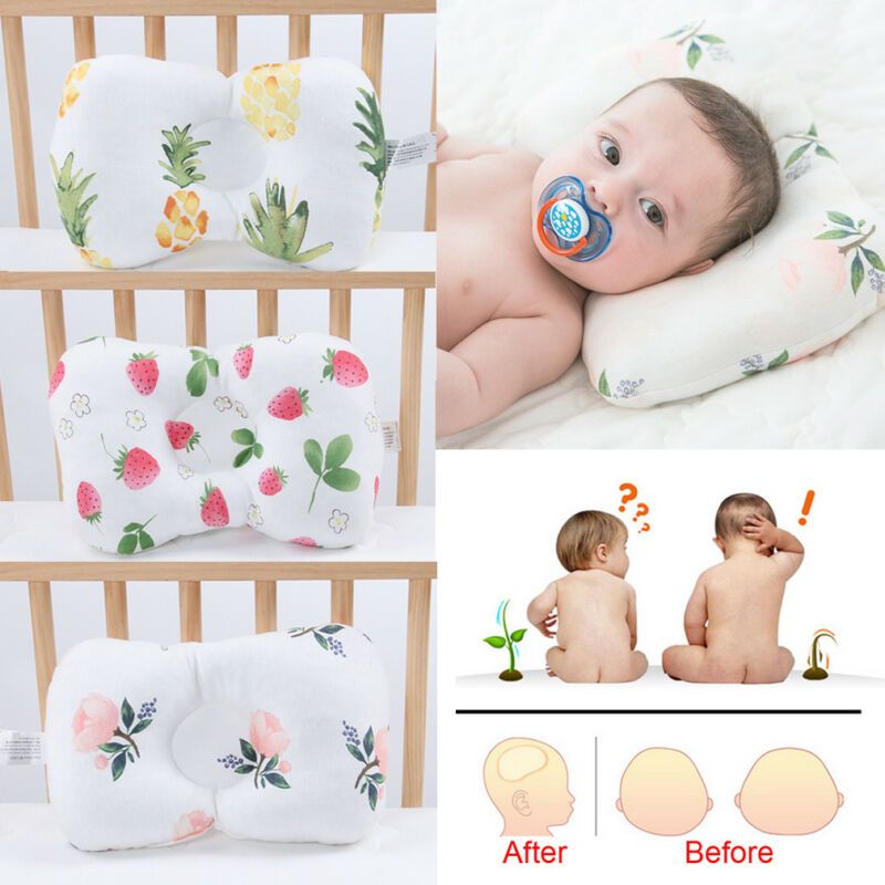 Soft Baby Infant Newborn Bed Pillow Anti Flat Head Support Neck Cushion Pad