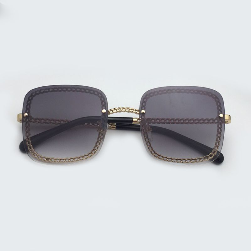 Gafas sol cuadradas lujo mujer hombre,rco con cadena Gafas sol cuadradas lujo mujer hombre,rco con cadena