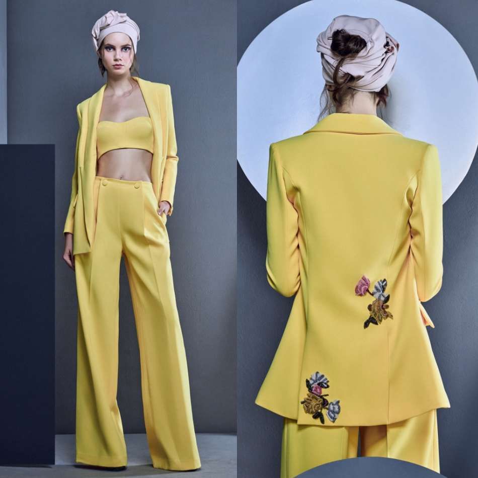 yellow jumpsuit formal