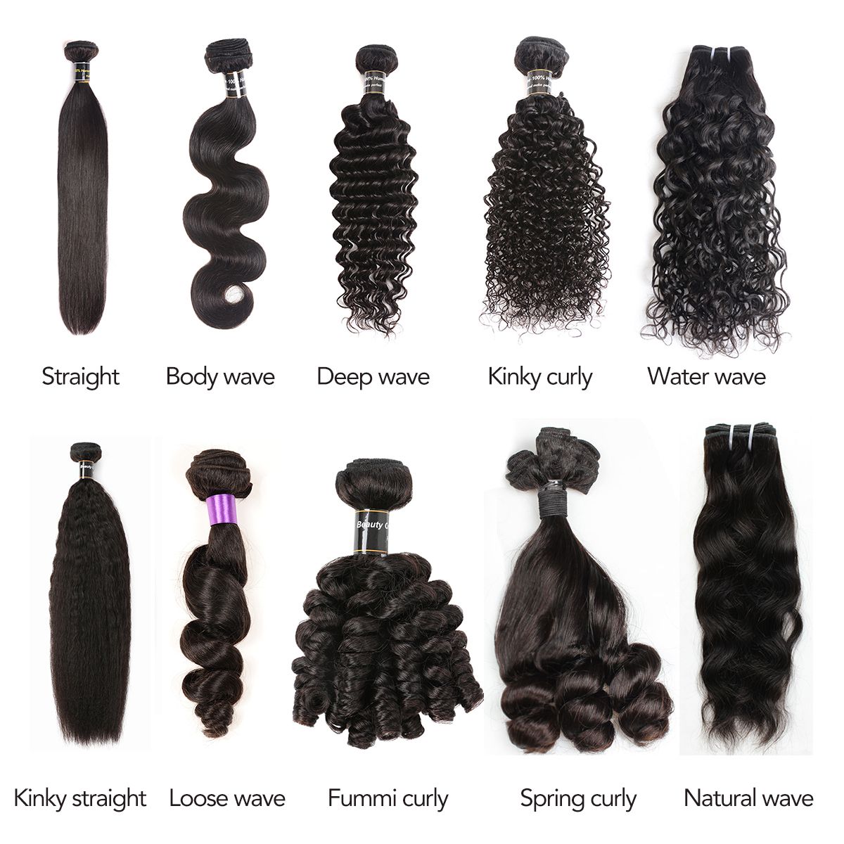 Remy Brazilian Virgin Hair Extensions Kinky Straight Water Deep