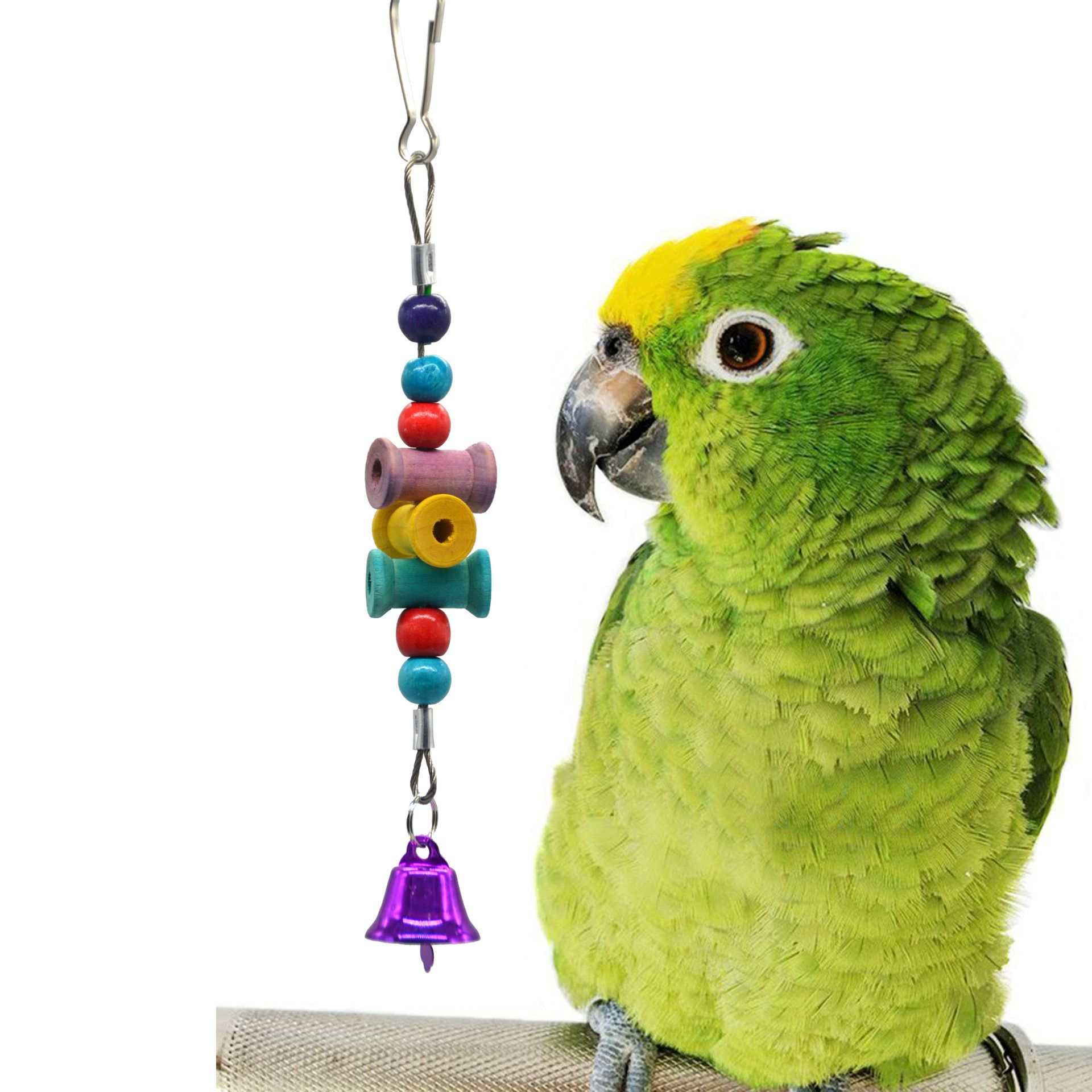Parrot Toys Bird Toys Wooden Shaft Gnawing A Molar Tooth String Cage Parts Amazon Wish Cross
