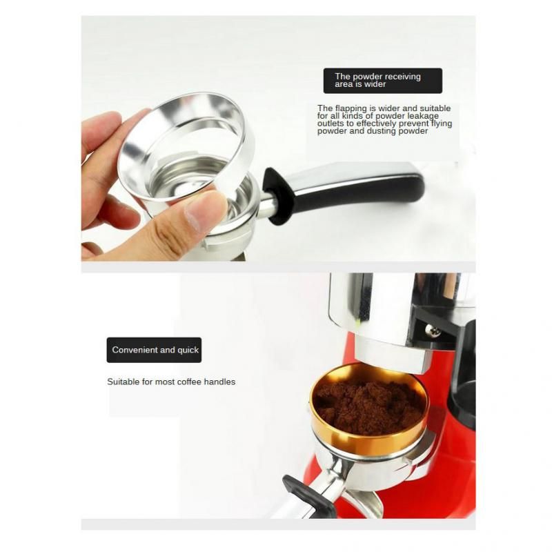 51mm Embudo dosificador de café expreso 51 mm/53 mm Anillo magnético de  dosificación de café Anillo de polvo de café de acero inoxidable para  cuenco de preparación Herramienta de café Café y