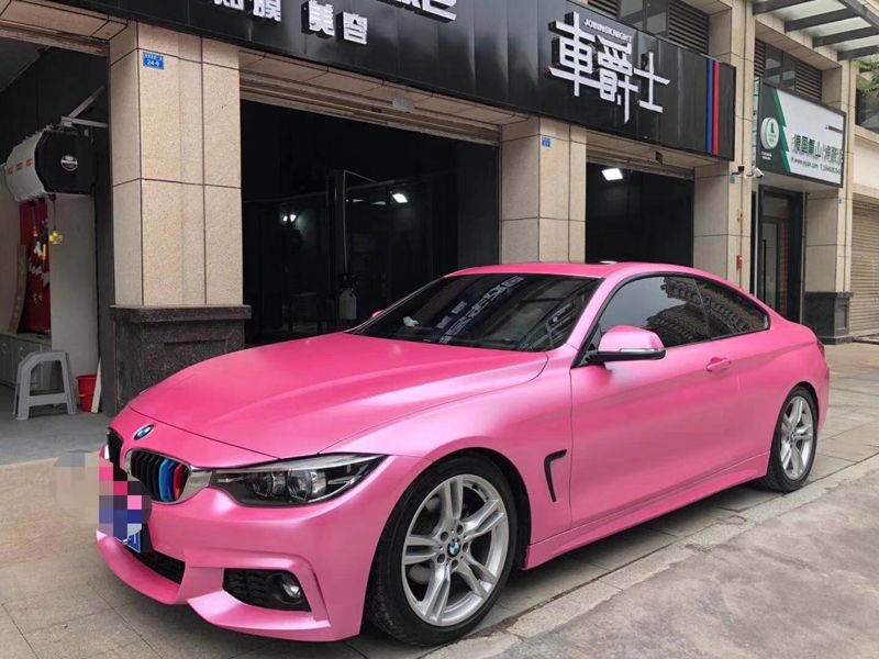 2020 Premium Pink Matt Satin Vinyl Metallic Car Wrap Foil ...