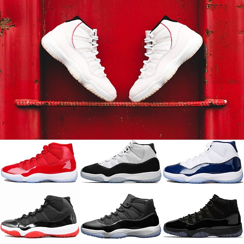 Nike Air Jordan Jordans Retro 11 Tinte Platino 11 XI 11s Concord Gorra Y  Bata PRM