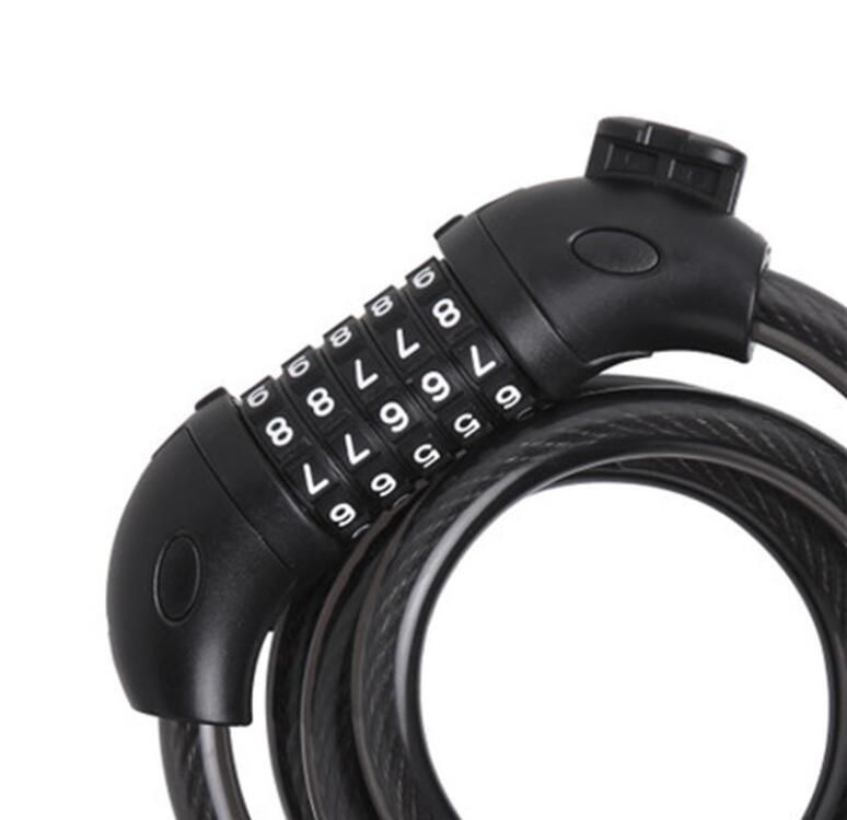 2020 Outdoor Bike Bicycle Cable Locks Anti Thef Five Digit Lock Safety