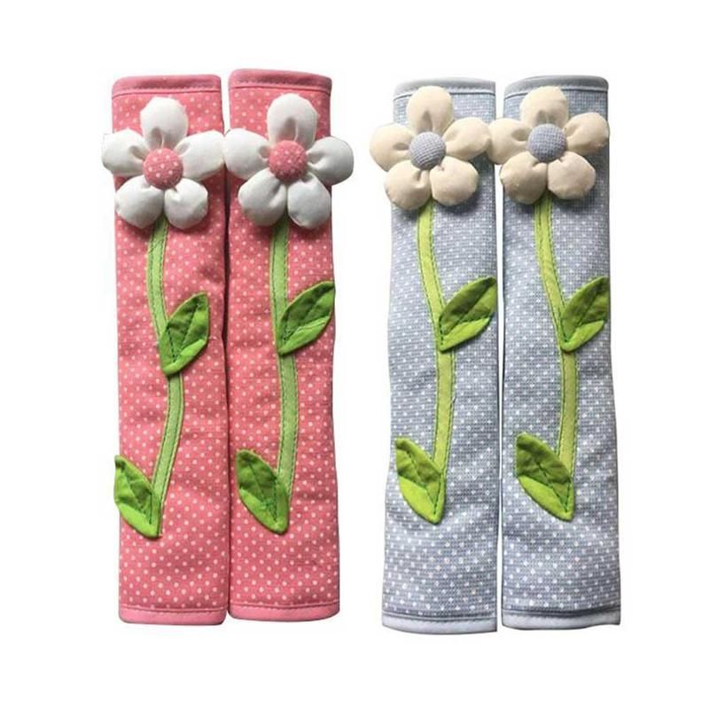 compre flor polka dot puerta refrigerador manija cubierta pastoral nevera puerta manija guantes accesorios para el hogar cocina decoracion del hogar a