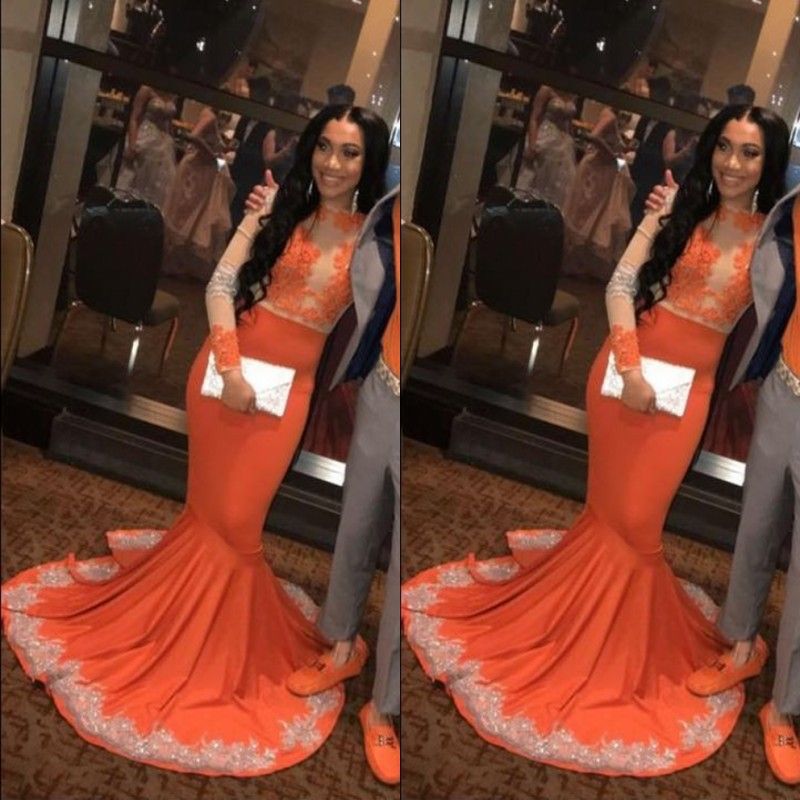 orange dress 2019