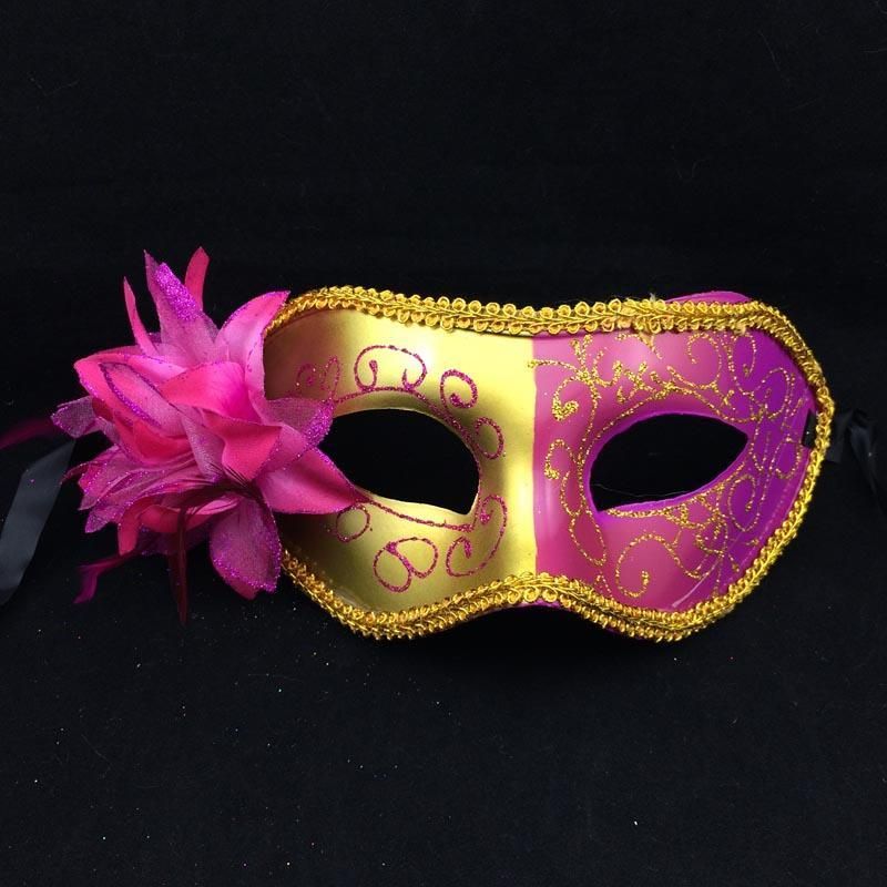 Mardi Gras Venetian Flower Masks- FREE SHIPPING 6 colors For any Party