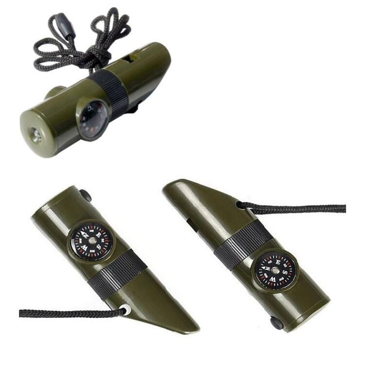 Black Mini Survival Tool Whistle Compass 2 in1 new hot sellingCH 