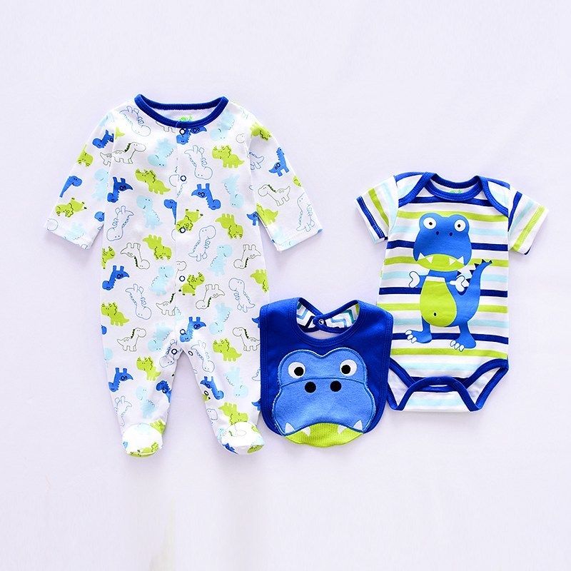 Giraffe On A Bike Printed Newborn Infant Baby Boy Girl One-Piece Suit Long Sleeve Outfits White