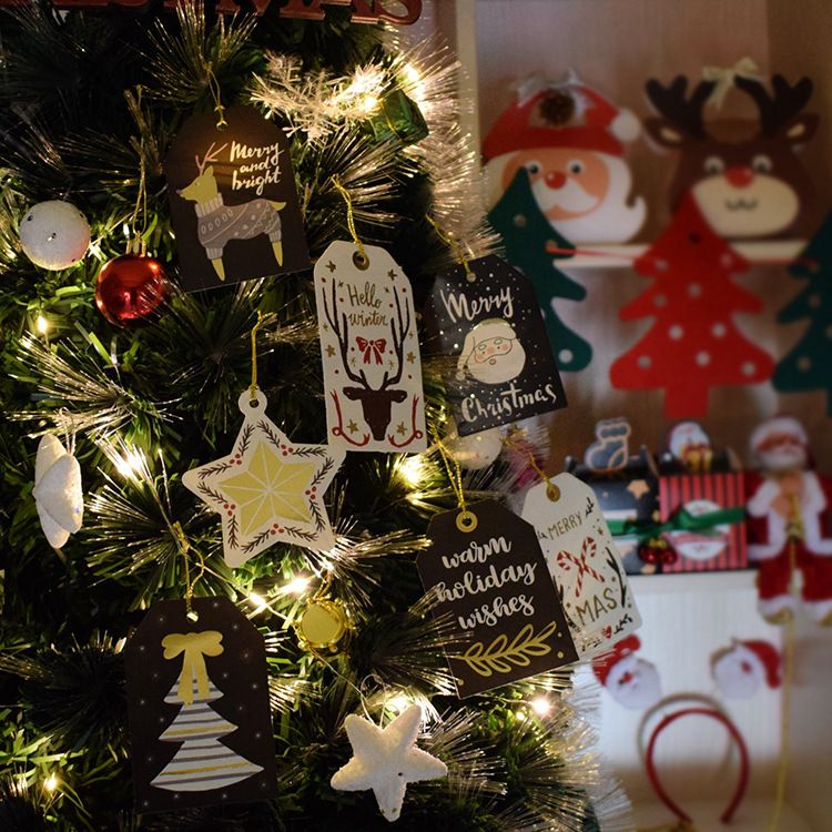 Albero Di Natale Con Fotografie Appese.Acquista 144 Pezzi Tag Regalo Di Natale Etichette Di Nome In Carta Bianca Nera Etichette Appese Con Corde Bomboniere Decorazioni Alberi Di Natale A 11 31 Dal Beauty Hause Dhgate Com
